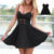 Cocktail Lace Party Sleeveless Women’s Mini Hollowing Dress Sling