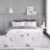 Hummingbird White Grey Duvet Cover Luxury Reversible King Quilt Bedding Bed Set