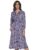 Ladies Print Tie Front Dress With 3/4 Sleeves by Amber