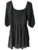 Ladies Black Crinkle Mini Dress Size 18,  3/4 length sleeves, square neck