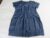 M&S PRETTY DARK DENIM BLUE SLIGHTLY SHINY SHORT SLEEVE TUNIC POCKET DRESS UK 10