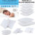 Pillow Protectors 100% Cotton Anti Allergenic Zipped Entry White Protector Cover