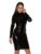 Honour Female Ladyship Boned PVC Dress in Classic Black