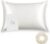 ALASKA BEAR 100% 19 Momme Mulberry Silk Pillowcase, 50×75 cm, 1 pc Ivory White