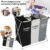 Laundry Basket Hamper Clothes Bin Organiser Folding Light Dark Colour 3 Section