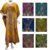 Women’s Printed Polyester Kaftan Long Dress Tunic Holiday African Floral