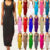 Womens Long Maxi Dress Ladies Stretch Jersey Plain Racer Muscle Back Vest 8-26.