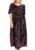 NEW ONLY NECESSITIES Black Floral  Lounger Dress with Pockets Plus size 20-46