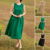 UK Womens Crewneck Sleeveless Midi Dress Summer Casual Baggy Solid Tank Sundress