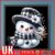 5D DIY Full Round Drill Diamond Painting Xmas Snowman Decor Art Craft 30x30cm