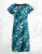 Ex Weird Fish Women’s Tallahassee Organic Cotton Jersey Dress in Sea Blue