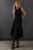 Warehouse Womens Jumper Dress Sleeveless Asymmetric Hem Knitted Black Midi