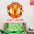 Manchester United Football Club Official Personalised Name & Crest Wall Sticker