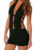 Black Clingy Halterneck backless bodycon dress strappy cut out detail lingerie