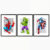 Set of 3 Superhero Spiderman Hulk Kids Wall Art Prints Home Decor bedroom poster