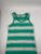 J Crew Dress Womens Small Green White Striped Sleeveless