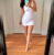 Micro Mini White  Dress Spaghetti Straps Ladies Bodycon Super Comfy Party Outfit