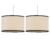 Set of 2 Natural Rattan Cane 25cm Easy Fit Pendant Shade Ceiling Lightshades