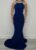 1221 Pia Michi Royal Blue Evening/Prom Gown Size 8