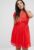 BNWT Ladies CLUB L Crochet Skater Dress UK 16 18 Coral