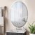 Plain Bathroom Mirror Wall Mounted Modern Bevelled Luxury Frameless Oval Mirror