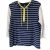 Woman’s Size XL Nautical Stripe 1/4 Zip Hoodie Gold Zipper Jones New York