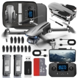 Drone with Camera 4K HD GPS WiFi Live Video Brushless Motor Foldable 2 Battery