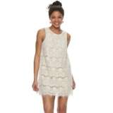 Speechless Little White Lace Dress XS Sleeveless Floral Lace Overlay Pre Owned