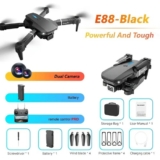 Mini Drone with Camera HD 1080P Foldable Quadcopter with 1 Battery – Black