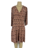 41Hawthorn Large Wrap Dress Long Sleeve Women V Neck Tie Waist Fit Flare 40-18 V