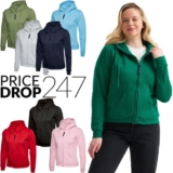Ladies Hooded Sweatshirt Zip Up Hoodie Size S tro 3XL – SPORT LEISURE WORK