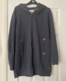 Desires Men’s Blue Full Zip Hooded Hoodie w/ Pockets Logo Size M Regular