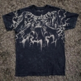 Affliction T Shirt Men Y2K Retro Punk Graphic Print Oversized Cotton Top Vintage