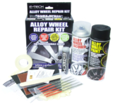 E-Tech Car Alloy Wheel Refurbishment Repair Paint Lacquer Putty Full Kit- Black