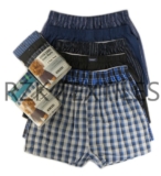 Pack of 6 Men’s Woven Boxer Shorts, Loose Fit Cotton Underwear, S M L XL XXL