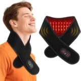 Red Light Therapy Neck Massager Wrap 660nm & 850nm Heating Vibration Pain Relief