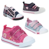 GIRLS TRAINERS CANVAS SHOES | CHILDREN SUMMER CASUAL  FLAT LOW TOP PLIMSOLLS