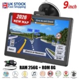 9″ GPS Sat Navs for Car Truck HGV Navigation 8G UK&EU Map Free Lifetime Screen