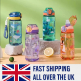 600ML Leakproof Water Bottles With Straw Sport Bottle Drinks Water Cup for Kids