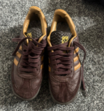 adidas Men’s Brown/Tan Leather Lace Up Low Top Trainers UK 5.5 FX5629