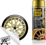 Gold Car Alloy Wheel Spray Paint E-Tech Wheels Refurbishment Can 400ml+CP