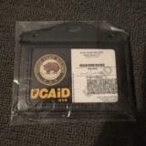 UCAID Leather Wallet Black ID & Credit Card Holder Men’s Logo Accent