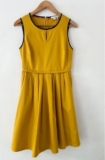 Boden Yellow Midi satin Dress size 6 party wedding
