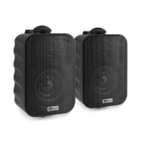 PD 100V Black Waterproof Wall Speakers Pair – Durable Outdoor Sound System