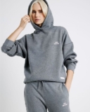 River Island Womens Hoodie Grey RVR Edition Back Print Sweatshirt Pullover Top