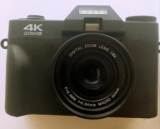 NEW Korons 4K Ultra HD Digital Camera 56MP 16 x Zoom (Black + lens,32GB)