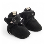 Black Infant Baby Girls Boys Boots Soft Non-Slip Sole Ankle Premium Baby Booties