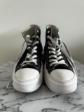 Converse Chuck Taylor Lift Platform High Top Trainers Black White UK 7 Canvas