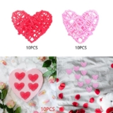 10x Valentine’s Day Rattan Heart Pendants Kids Valentines Day Gifts for School