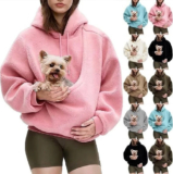 Hoodies with Kangaroo Pouch Funny Sweatshirts with Cat Pocket Dog Carrier